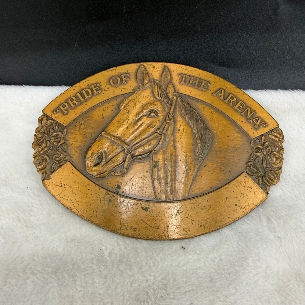 Vintage Horse Belt Buckle‎ Limited Edition Equestrian Pride of the Arena